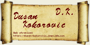 Dušan Kokorović vizit kartica